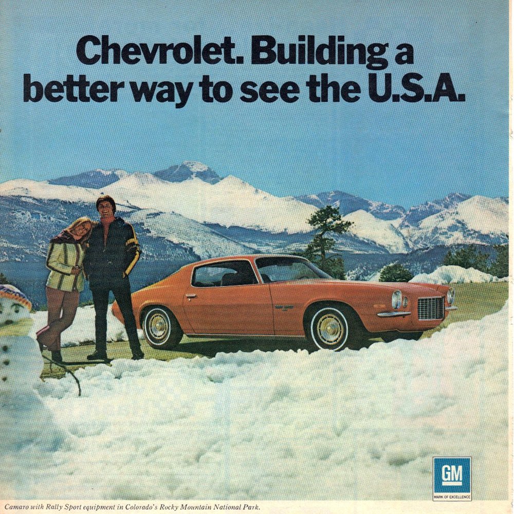Vintage 1972 Chevy Camaro Print Ad PA177